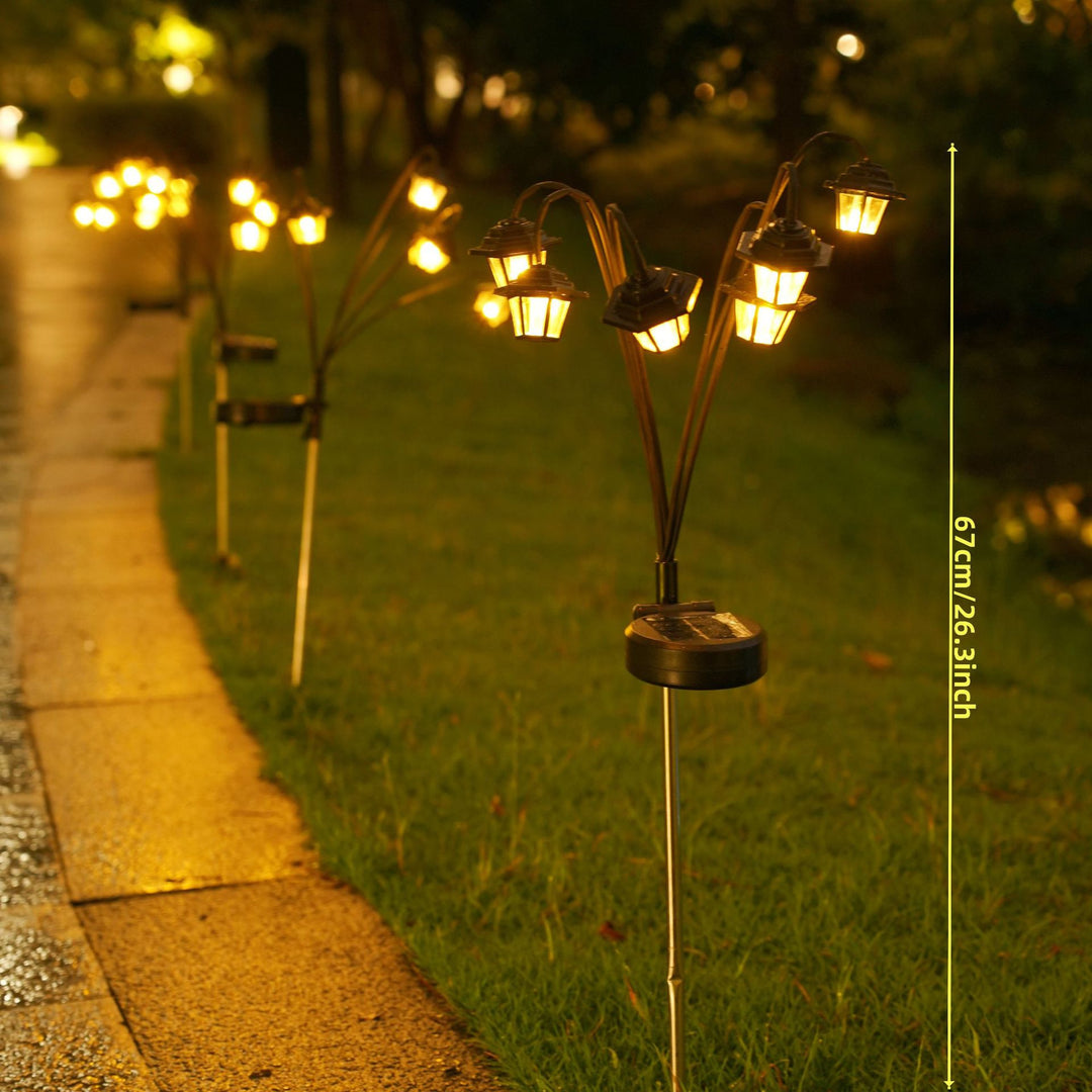 Decorative Solar Lantern Stake Lights Cluster For Garden Pathway Stornfield
