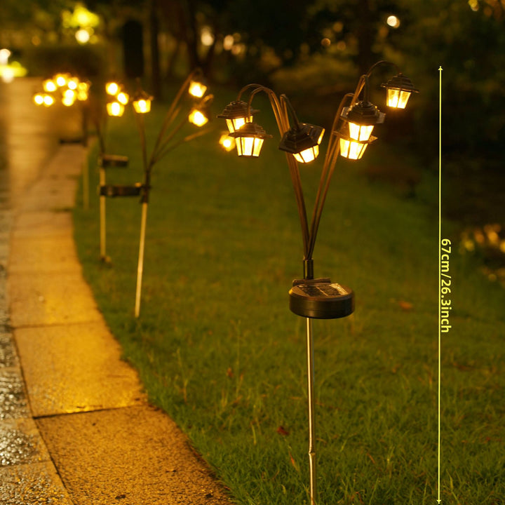 Decorative Solar Lantern Stake Lights Cluster For Garden Pathway Stornfield