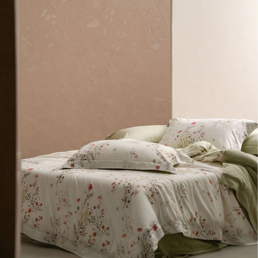 Floral Printed Cotton-Blend Duvet Cover and Sheet Set