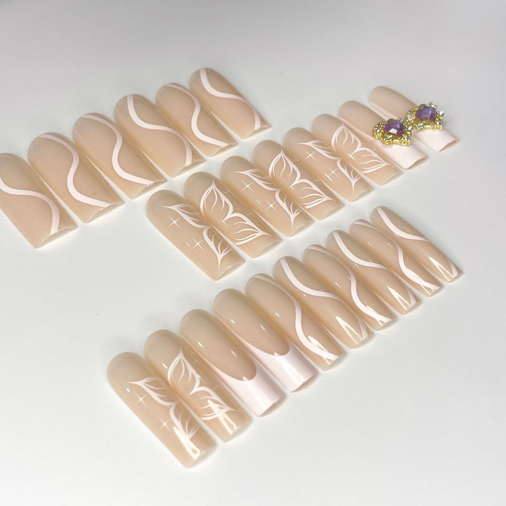 Decorative Long Acrylic Nail Extensions Stornfield