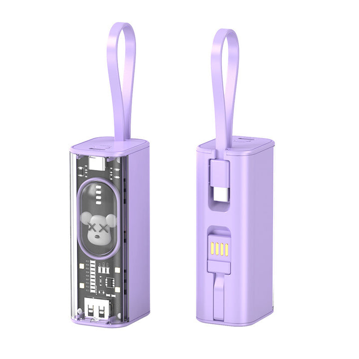 Portable power bank with integrated charging concept and practical carrying strap Stornfield