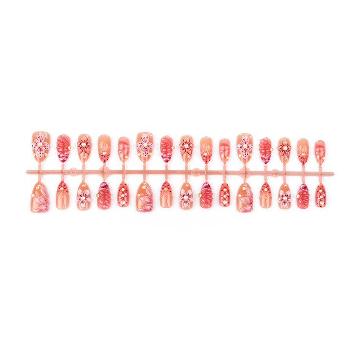 Floral Embellished Press-On Nail Art Set Stornfield 1790636586