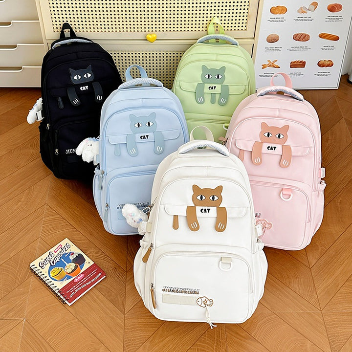 Playful Cat-Themed School Backpack Stornfield