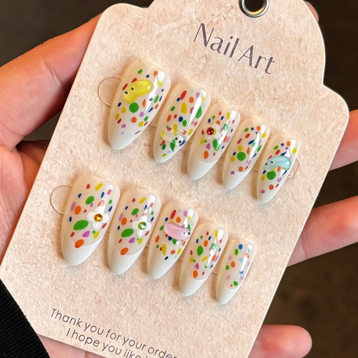 Colorful Artistic Press-On Nail Set Stornfield