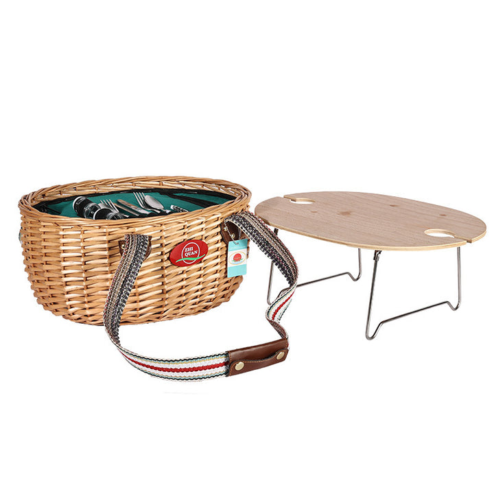 Ladies Picnic Basket with Practical Folding Table Stornfield