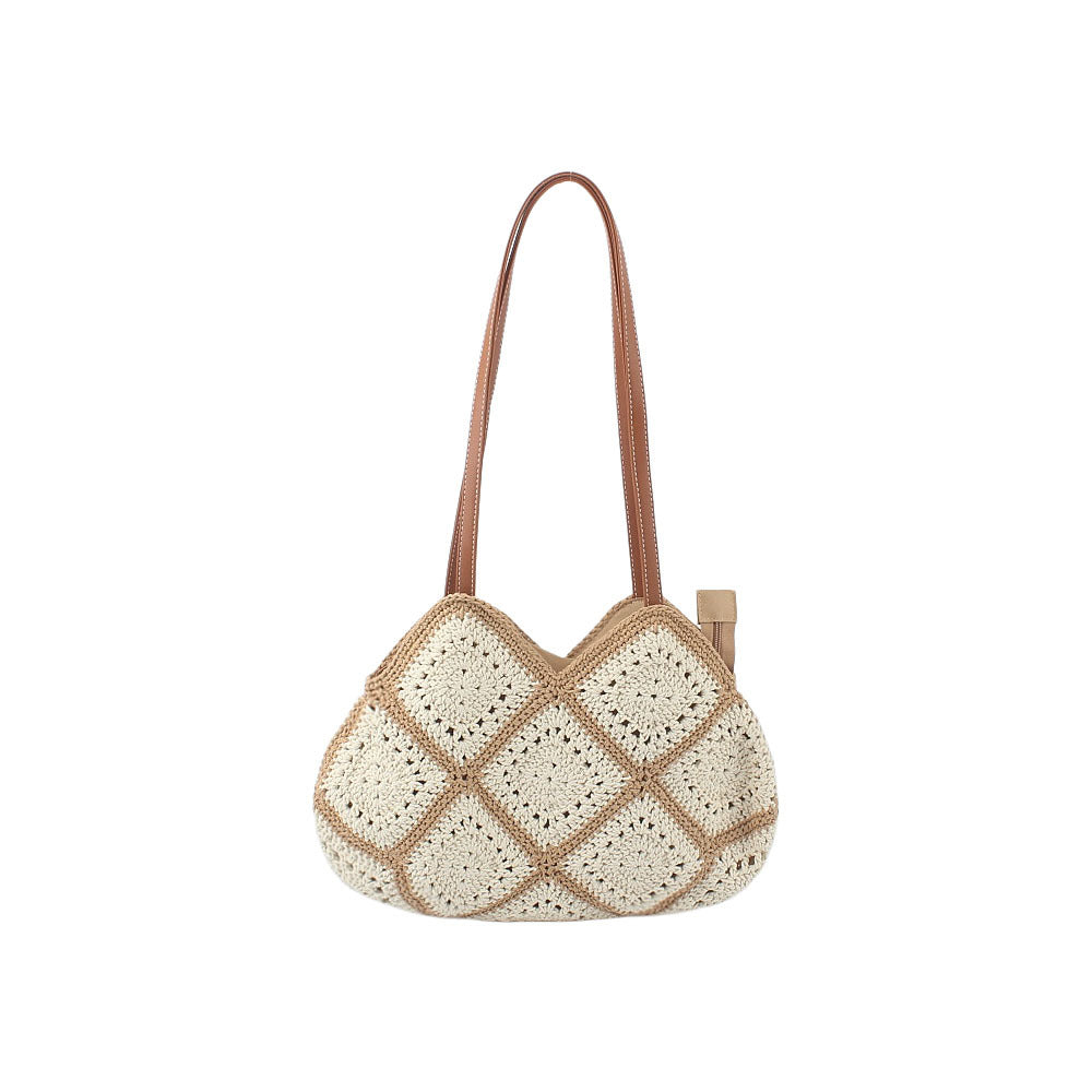 Crochet bag with elegant leather accent Stornfield
