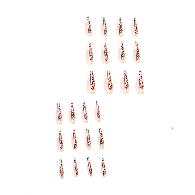Artful nail extensions in modern leopard design Stornfield