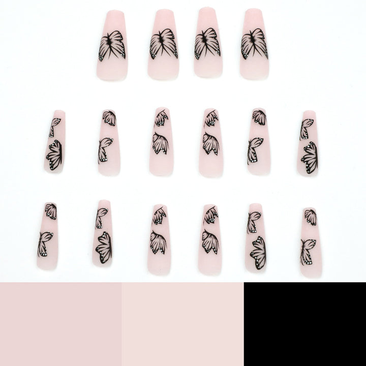 Artistic Nail Extensions with Butterfly Design Stornfield
