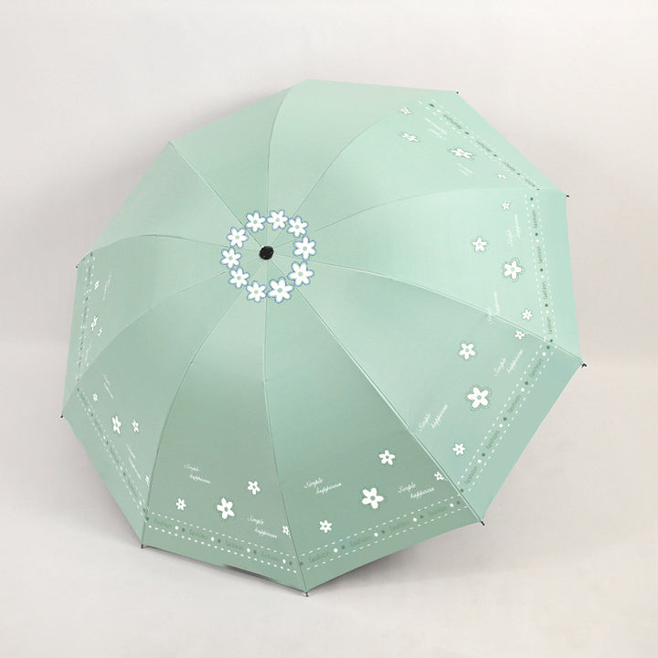 Women's Folding Umbrella with Floral Patterns and UV Protection Stornfield