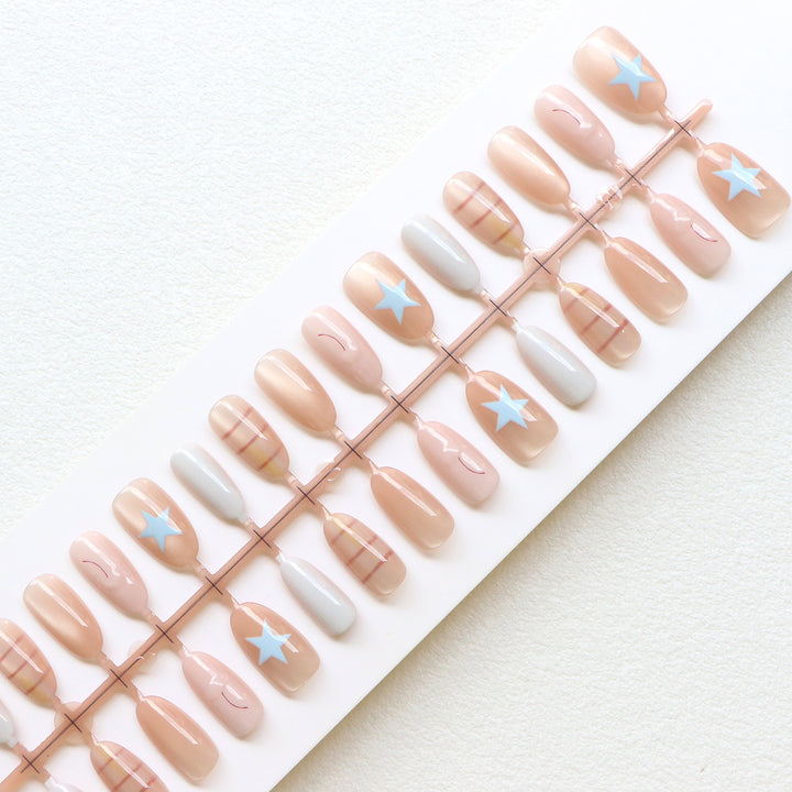 Star-Decorated Press-On Nail Art Stornfield