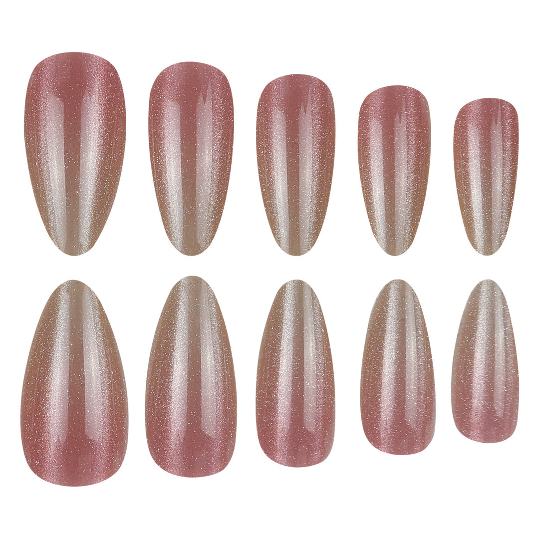 Elegant Glitter Ombre Press-On Nails Stornfield