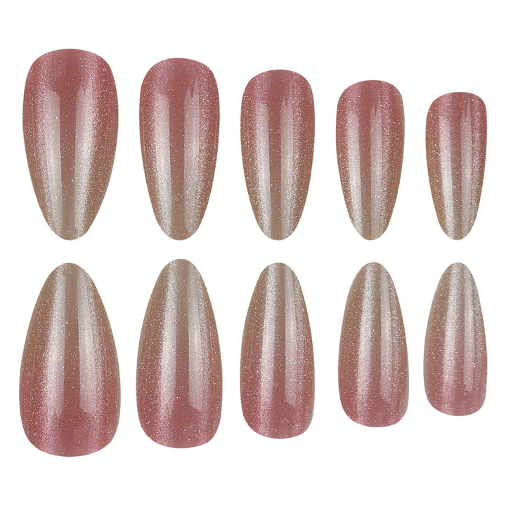Elegant Glitter Ombre Press-On Nails Stornfield