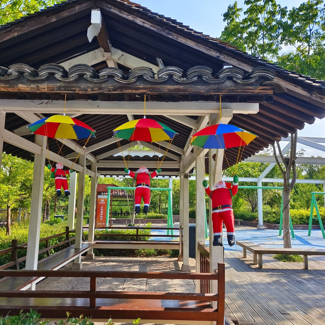Decorative Santa Claus figure with parachute