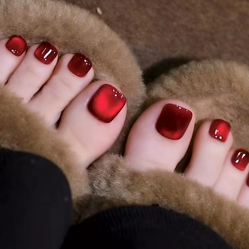 Premium Gel Finish Press-On Toenail Set Stornfield