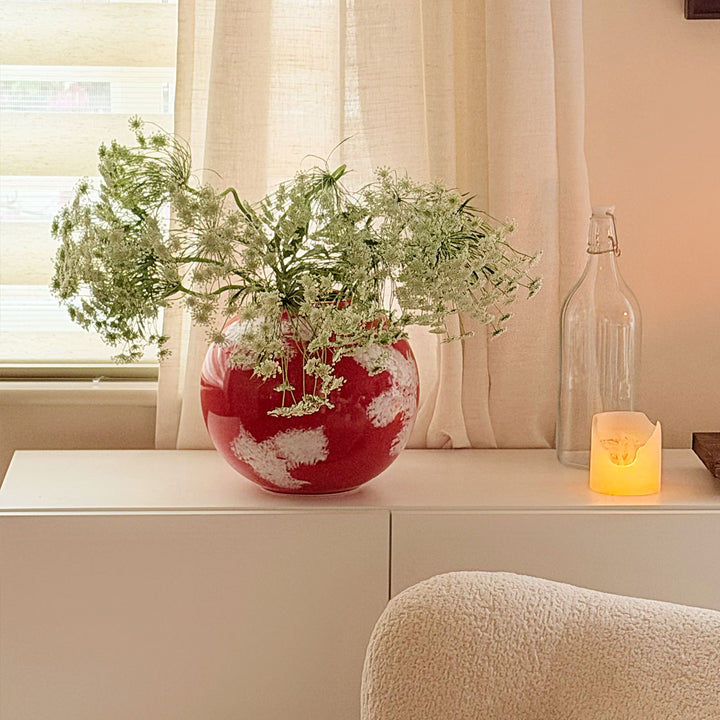 Artistic Sphere-Shaped Ceramic Vase