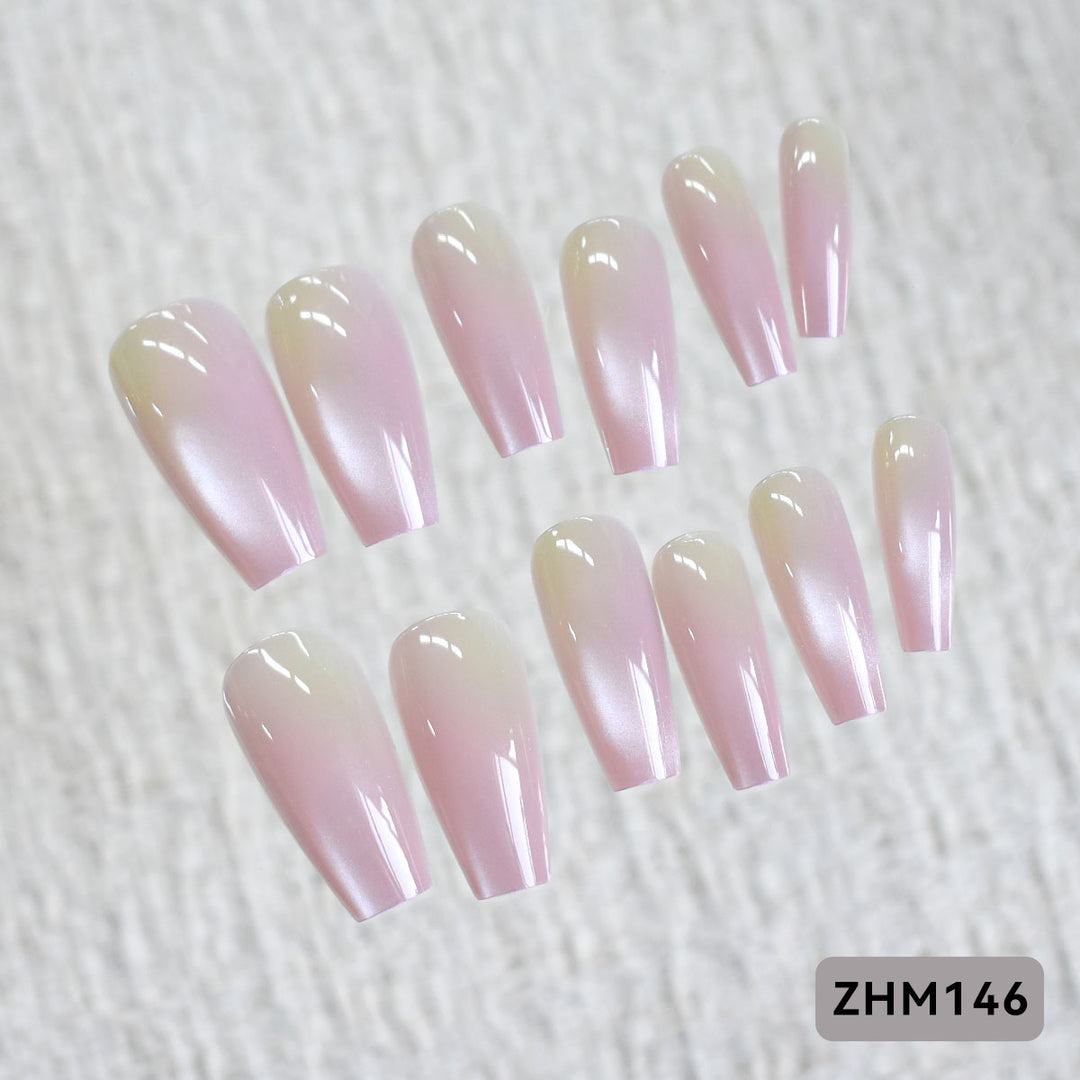Artistic Press-On Nail Set with Cherry Blossom Design Stornfield