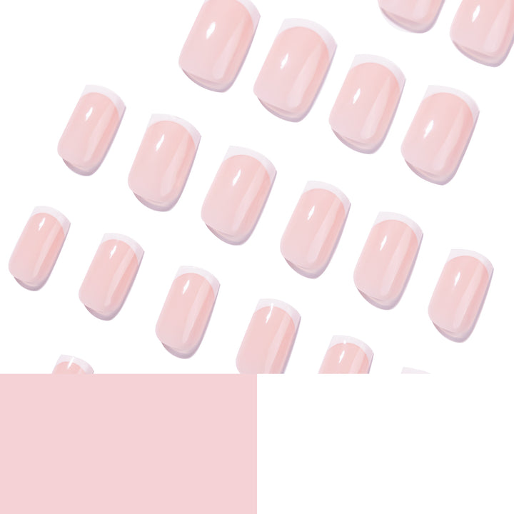 Elegant high-gloss nail art with French design Stornfield