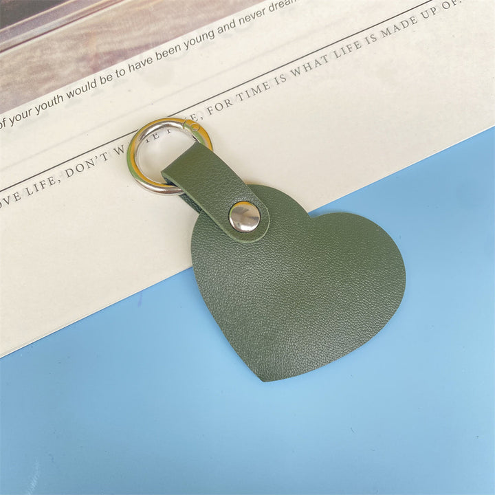 Premium Heart-Shaped Leather Keychain Stornfield