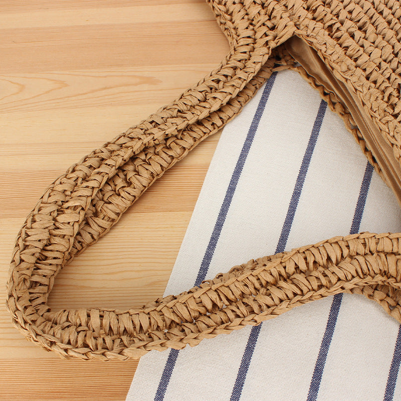 Large Handmade Straw Shopping Bag Stornfield