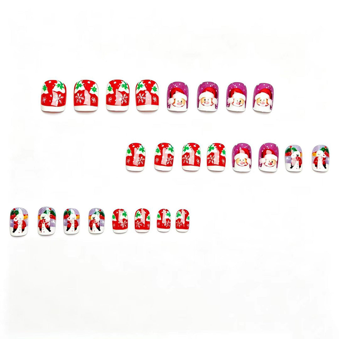 Artificial nails with festive Santa design Stornfield