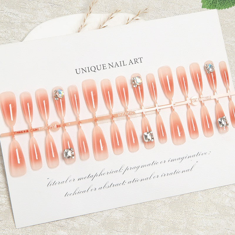 Artificial nail set with elegant crystalline accents Stornfield