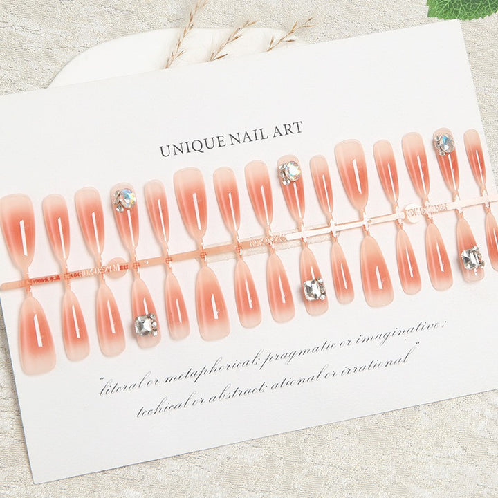 Artificial nail set with elegant crystalline accents Stornfield