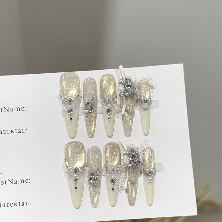 Elegant Decorative Press-On Nail Art