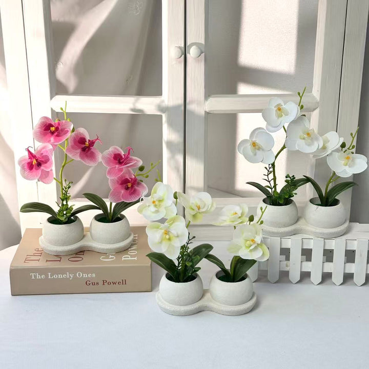 Elegant Faux Orchid Flower Display