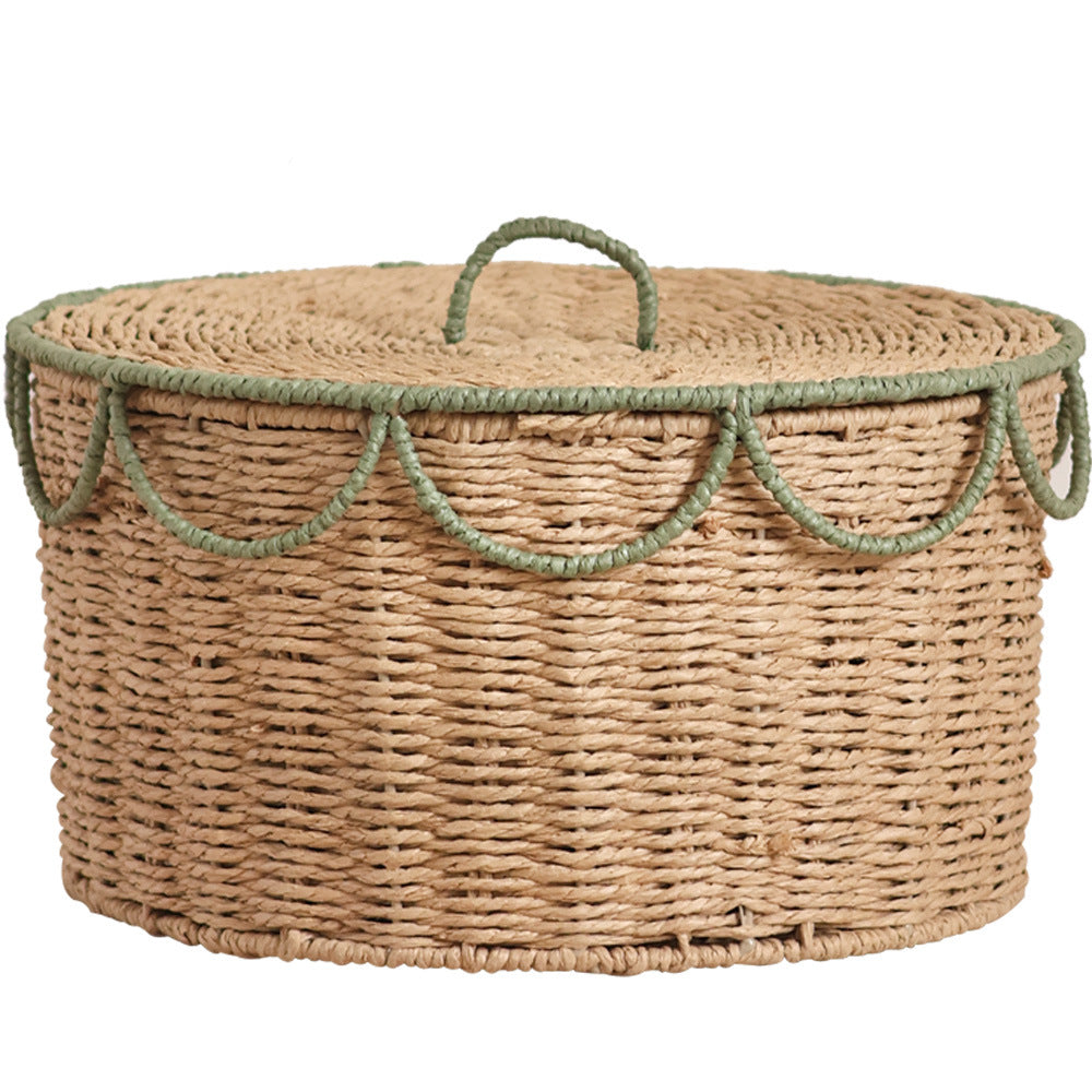 Storage basket with lid and handles Stornfield