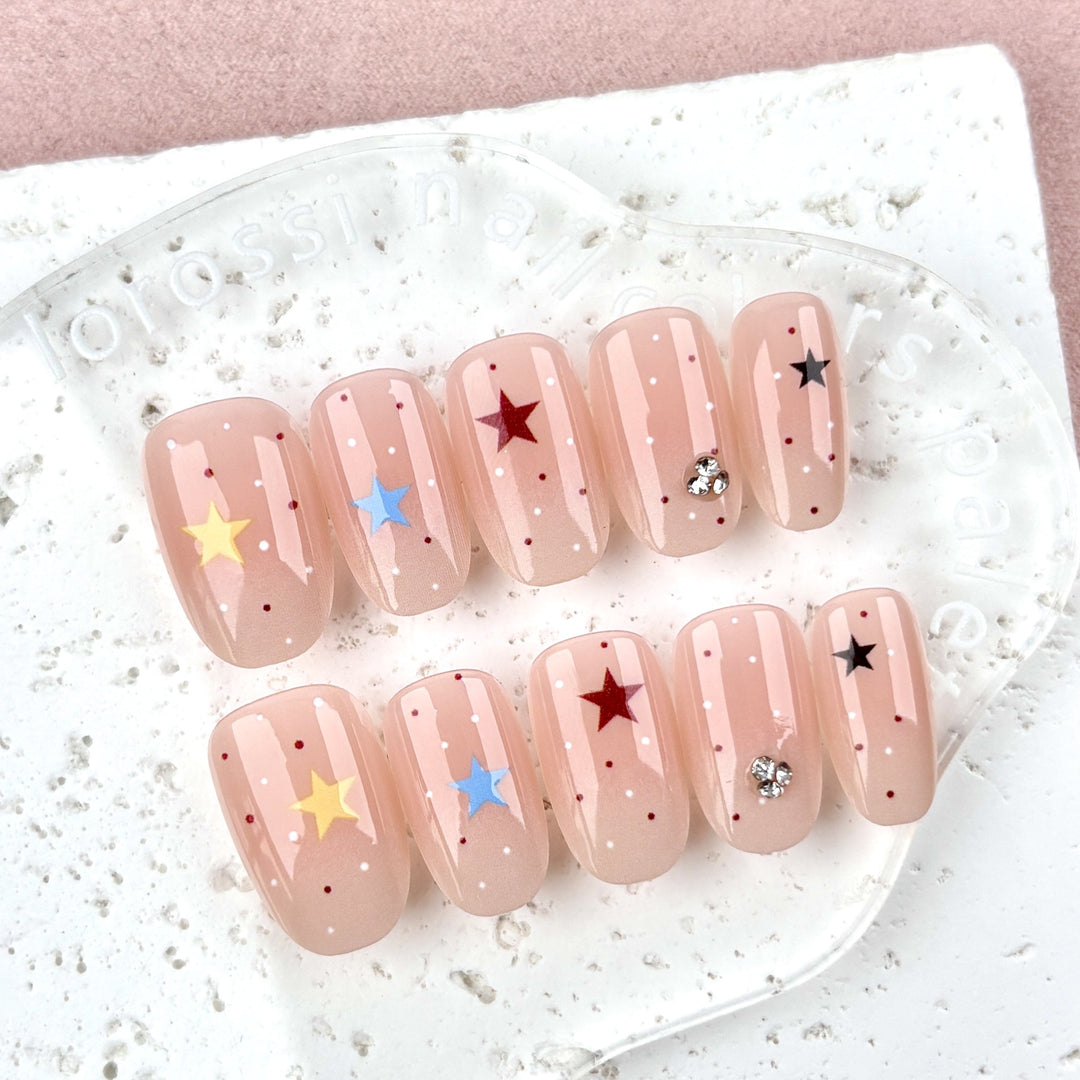 Stylish Decorative Press-On Nail Set 1790745511