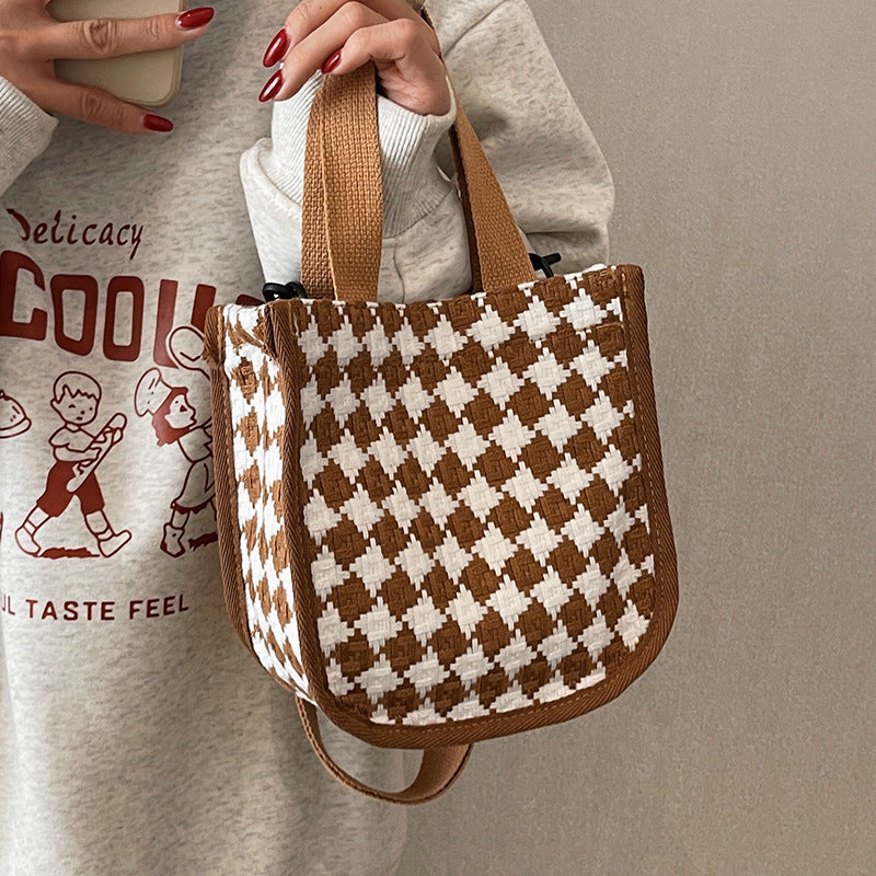 Textured Woven Handbag