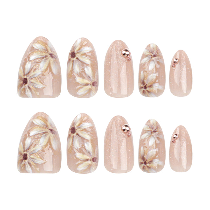 Artful Nail Extensions with 3D Flower Design Stornfield