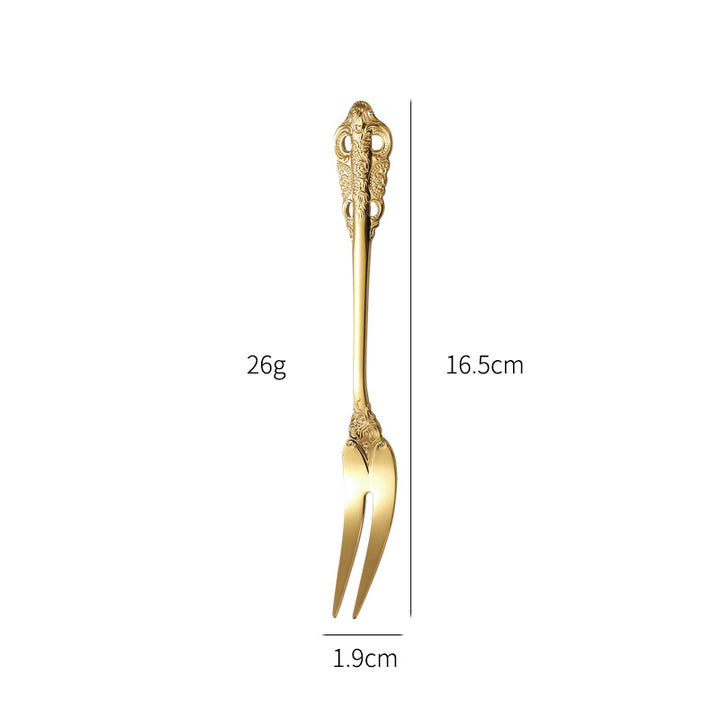 Elegant fish fork with artistic handle design Stornfield