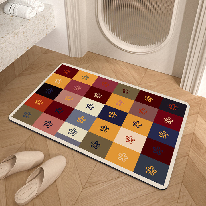 Geometric Pattern Bath Mat Stornfield