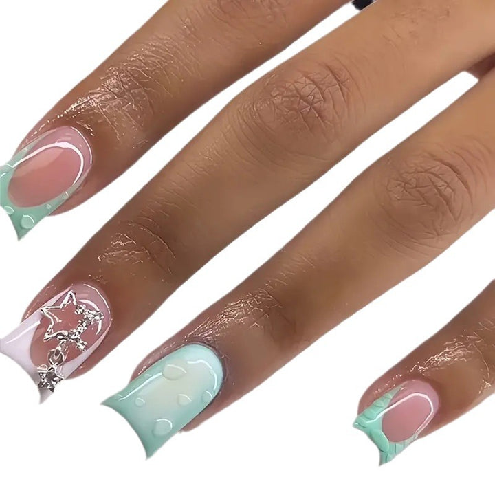 Artistic Press-On Nail Set with Unique Designs Stornfield
