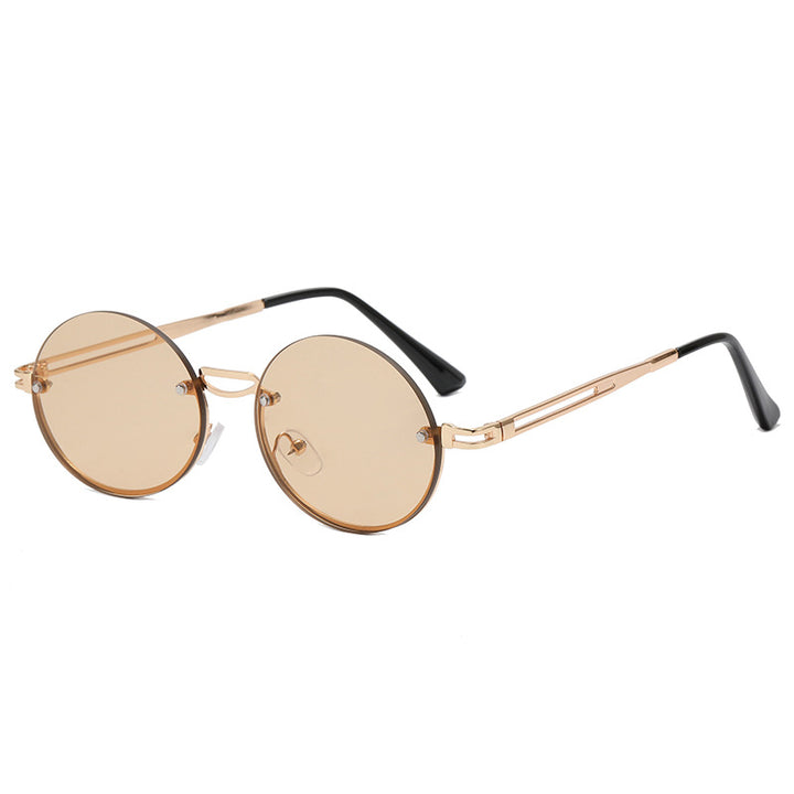 Women's round sunglasses with fine metal frame Stornfield