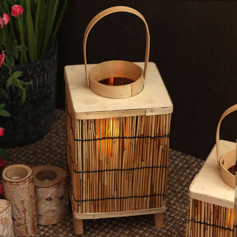Stylish lantern made of natural materials Stornfield