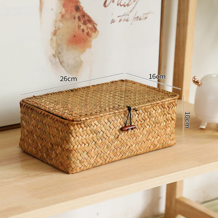 Handcrafted Oval Woven Storage Box Stornfield