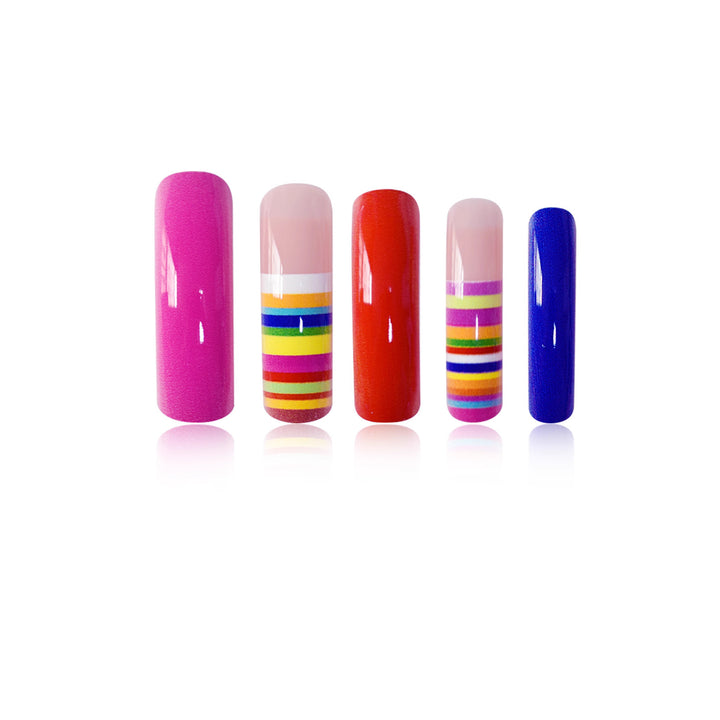 Colorful Artistic Press-On Nail Set Stornfield