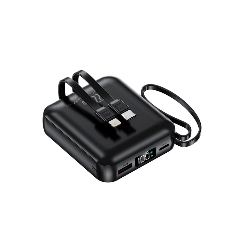 Wearable power bank with dual USB-C connection and digital charge level indicator Stornfield