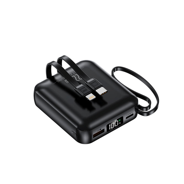 Wearable power bank with dual USB-C connection and digital charge level indicator Stornfield