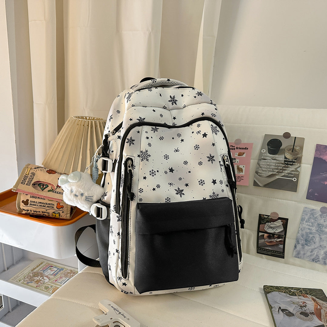 Backpack with Elegant, Floral Design and Many Compartments Stornfield