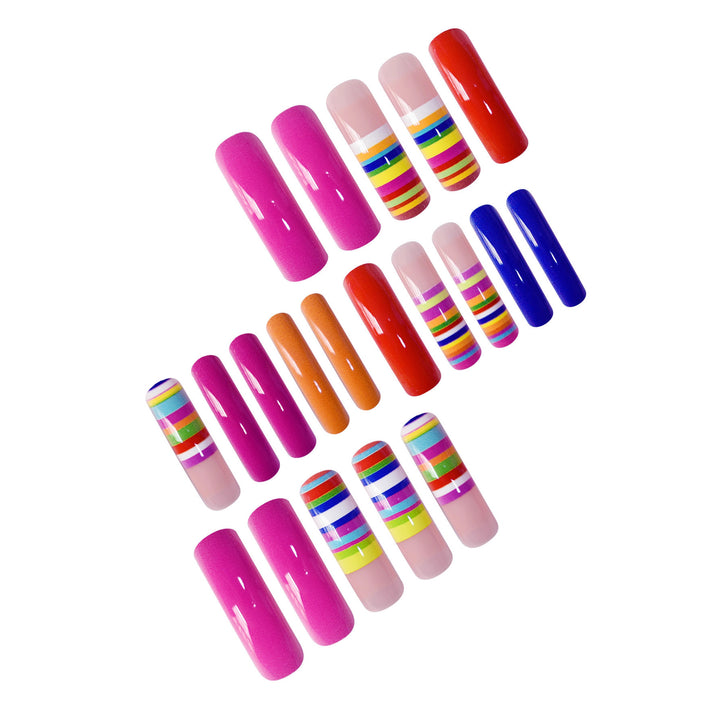 Colorful Artistic Press-On Nail Set Stornfield