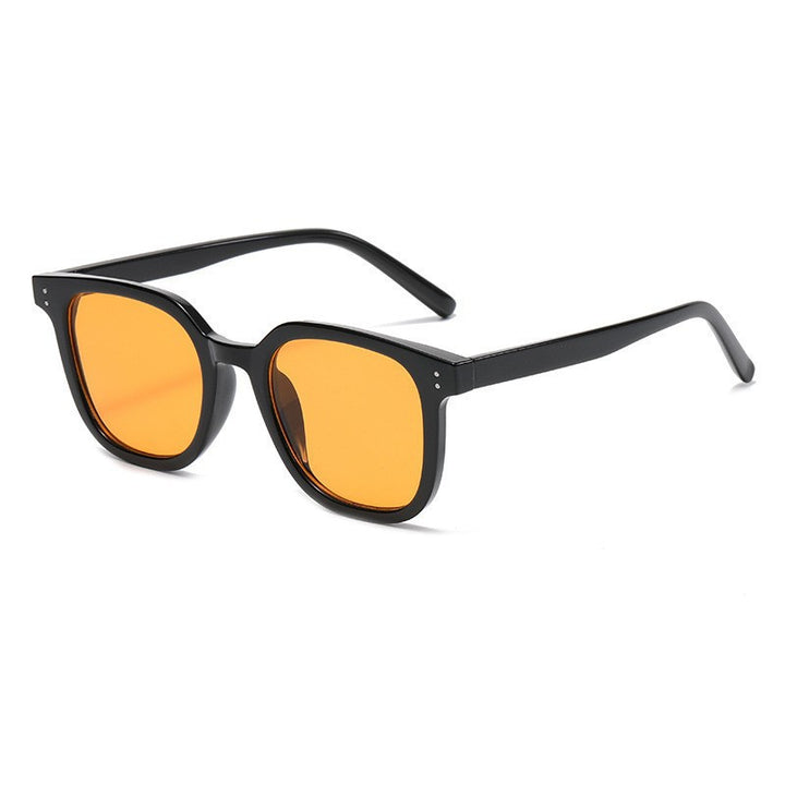 Women striking retro sunglasses with yellow-tinted lenses Stornfield