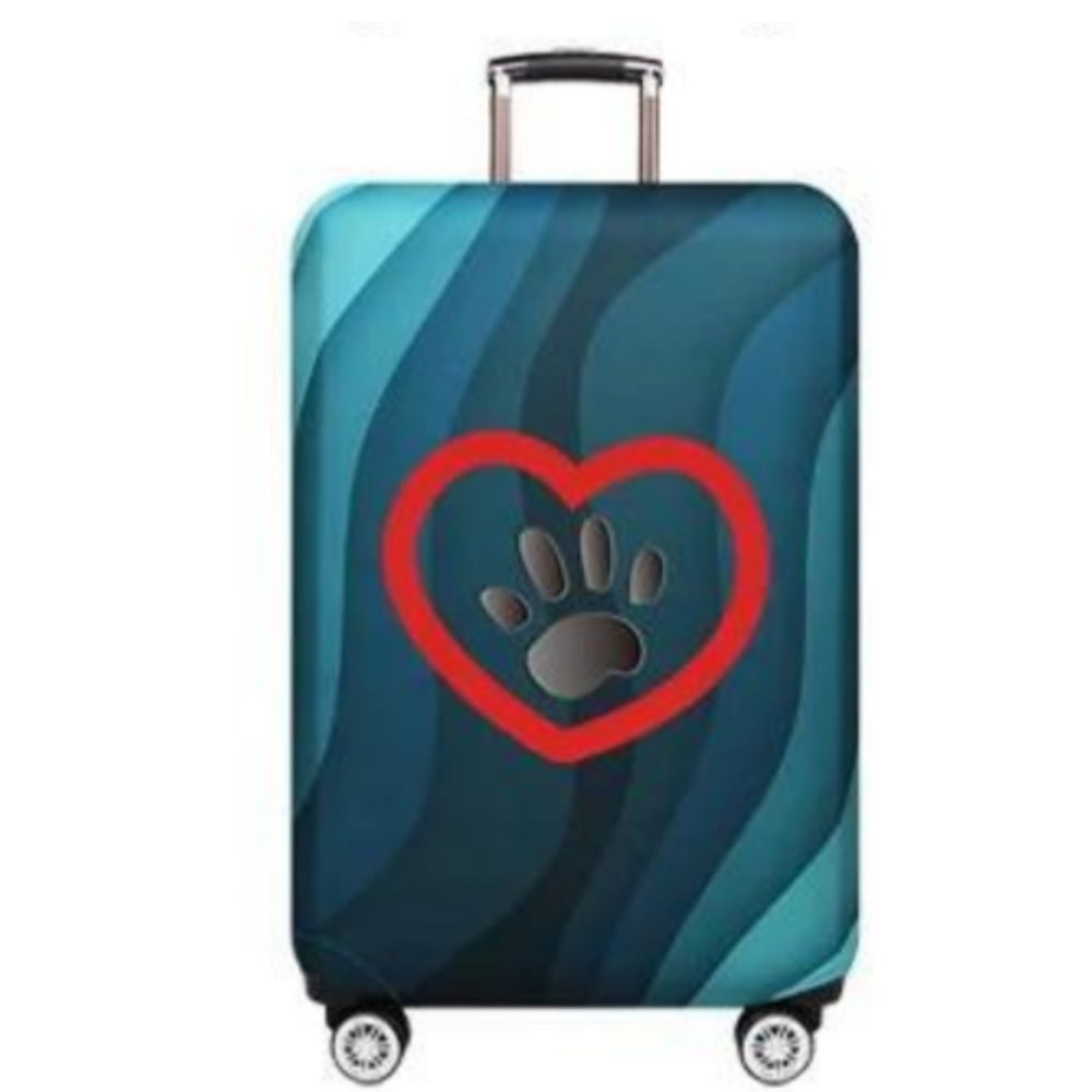 Women's hard-shell suitcase with playful paw print pattern Stornfield
