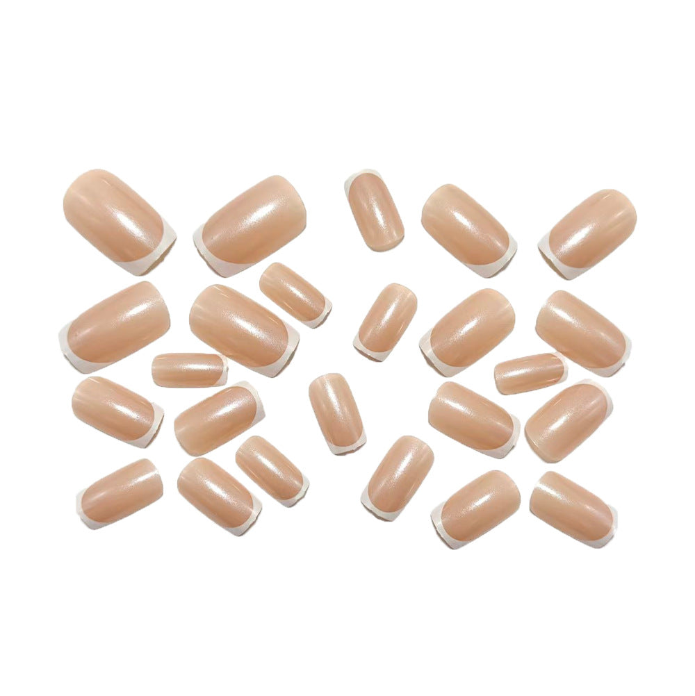 Elegant Artificial Nails with Classic French Manicure Design Stornfield