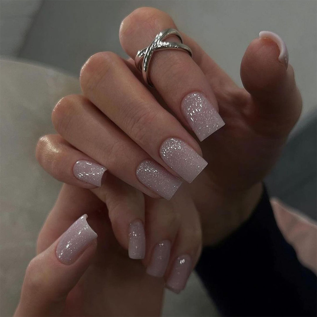 Artistic Nail Extensions with Glittering Finish Stornfield