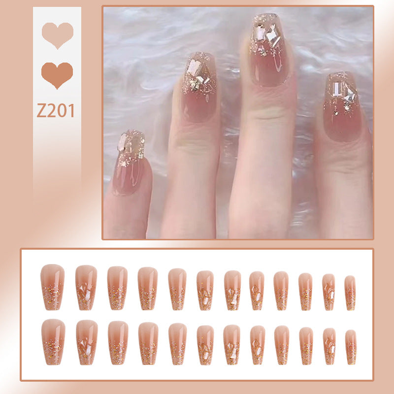 Artificial nails with glamorous glitter accents Stornfield
