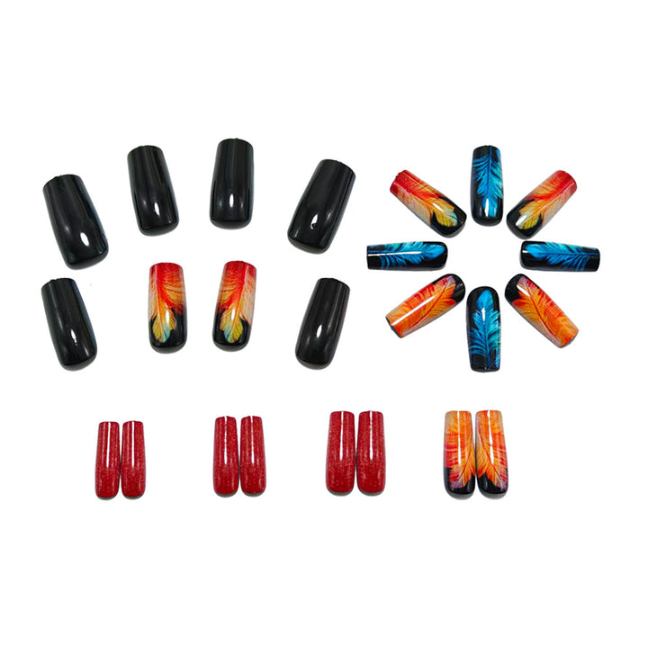 Artificial Nails in Stylish Feather Design Stornfield