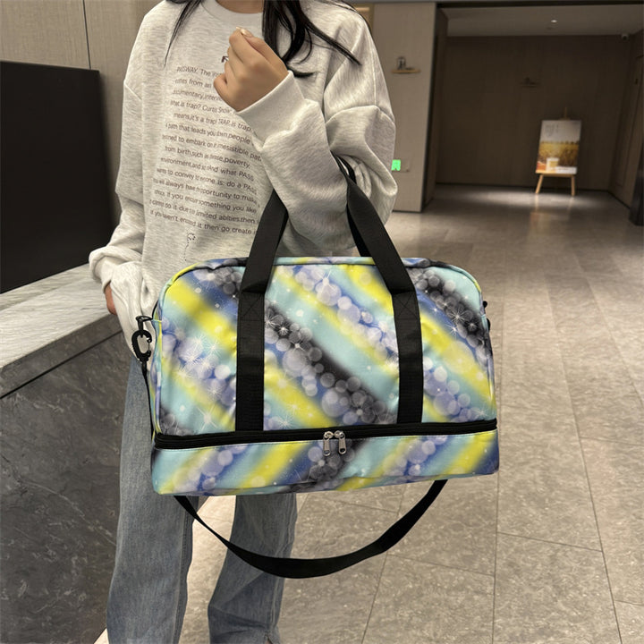 Leisure travel bag with colorful design and multiple compartments Stornfield